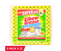 Cleaning Cloths--Elbow Grease Power Cloths Supersize (3 Pack x 12)