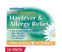 Galpharm Allergy & Hayfever Relief 10mg Tablets - Green (14s x 10)