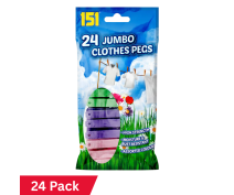 Cleaning Cloths-Jumbo Plastic Pegs (24 Pack)