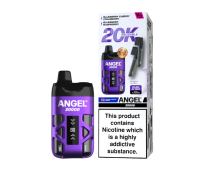 Vapes Bars Angel 20K Dual Prefilled Pod Vape Kit-Purple Edition (Blue Razz GB , Blueberry Cherry Cranberry)