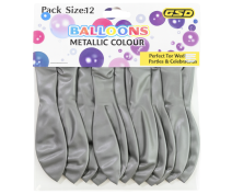 GSD Metallic Balloon (12 X 12) -GSD Metallic Balloons – Silver (12x12)