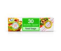 Tidyz 30 Double Zipper Food Bags | Pack of 36