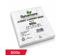 White Sycamore Jumbo Carrier Bags - 800s (13" x 19" x 23")